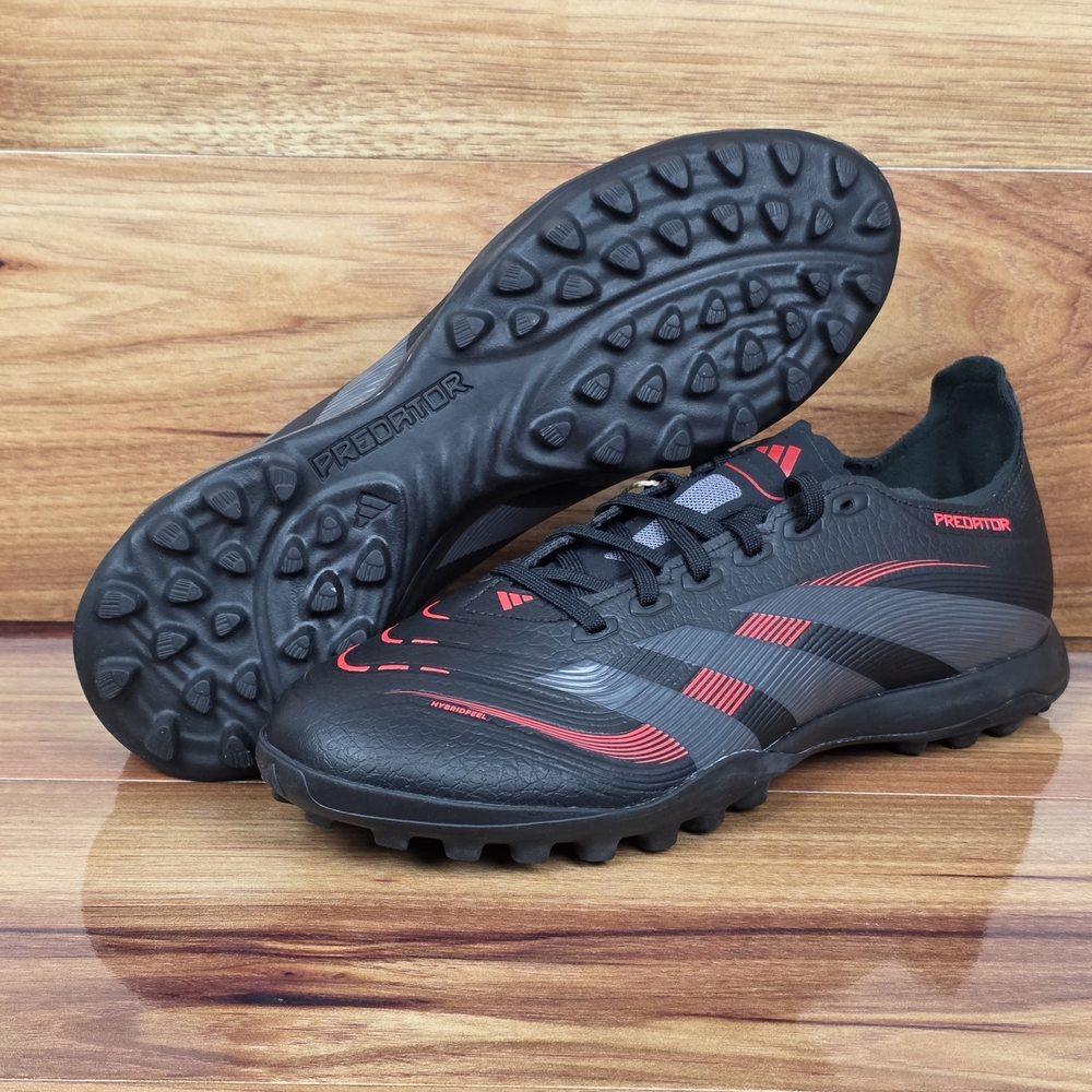 NEW Adidas Predator League TF Turf Soccer Shoes Black Red ID3768 Men’s Size 7.5